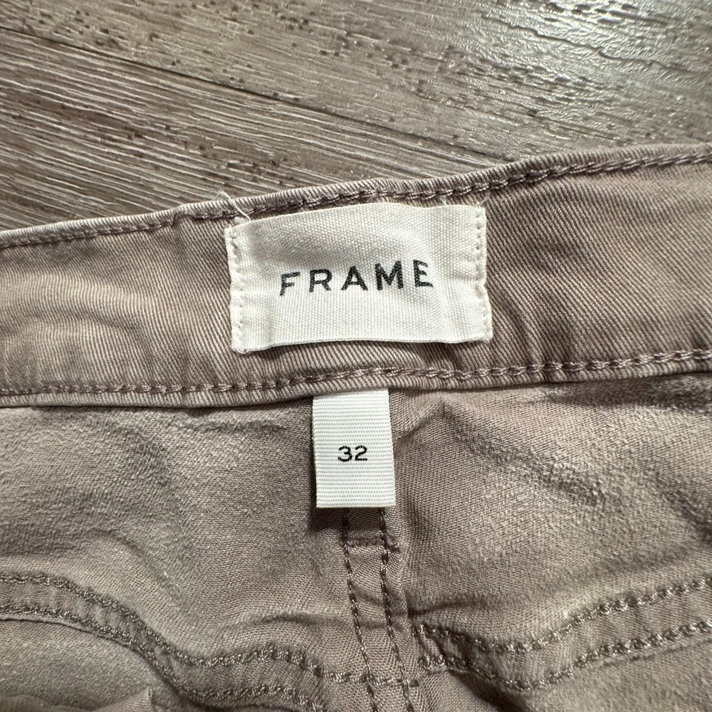 Frame Pants Mens 32 Beige Slim Straight L'homme Lyocell Rayon Blend Casual 32x32